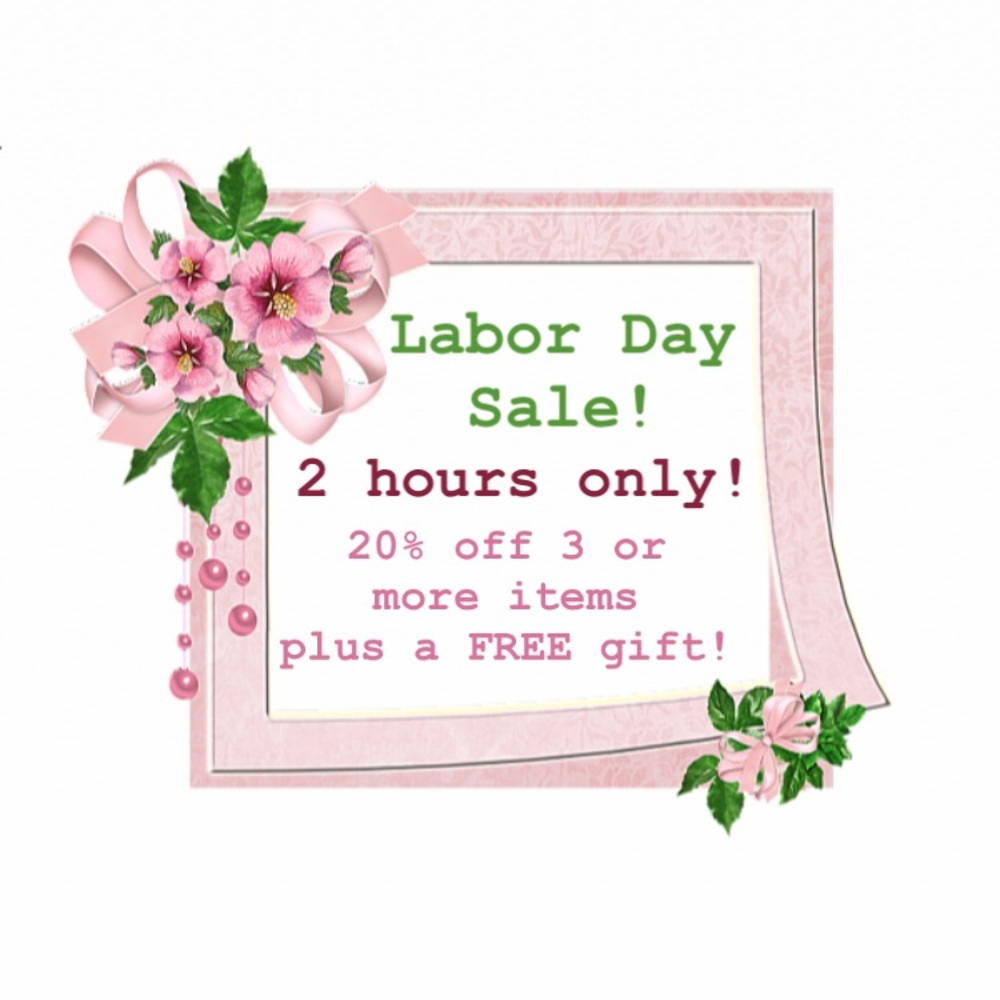 Labor Day Flash Sale 7pm-9pm Only!